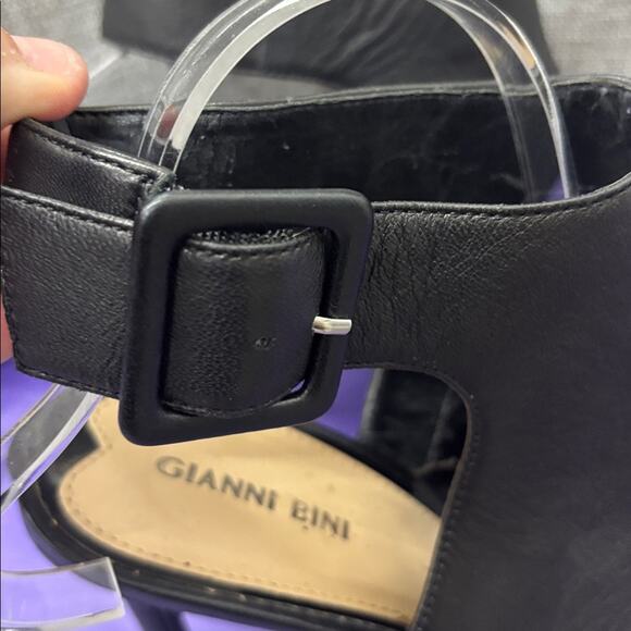 Gianni Bini Black Buckle Detail Sandals Size 10 M - Picture 6 of 12